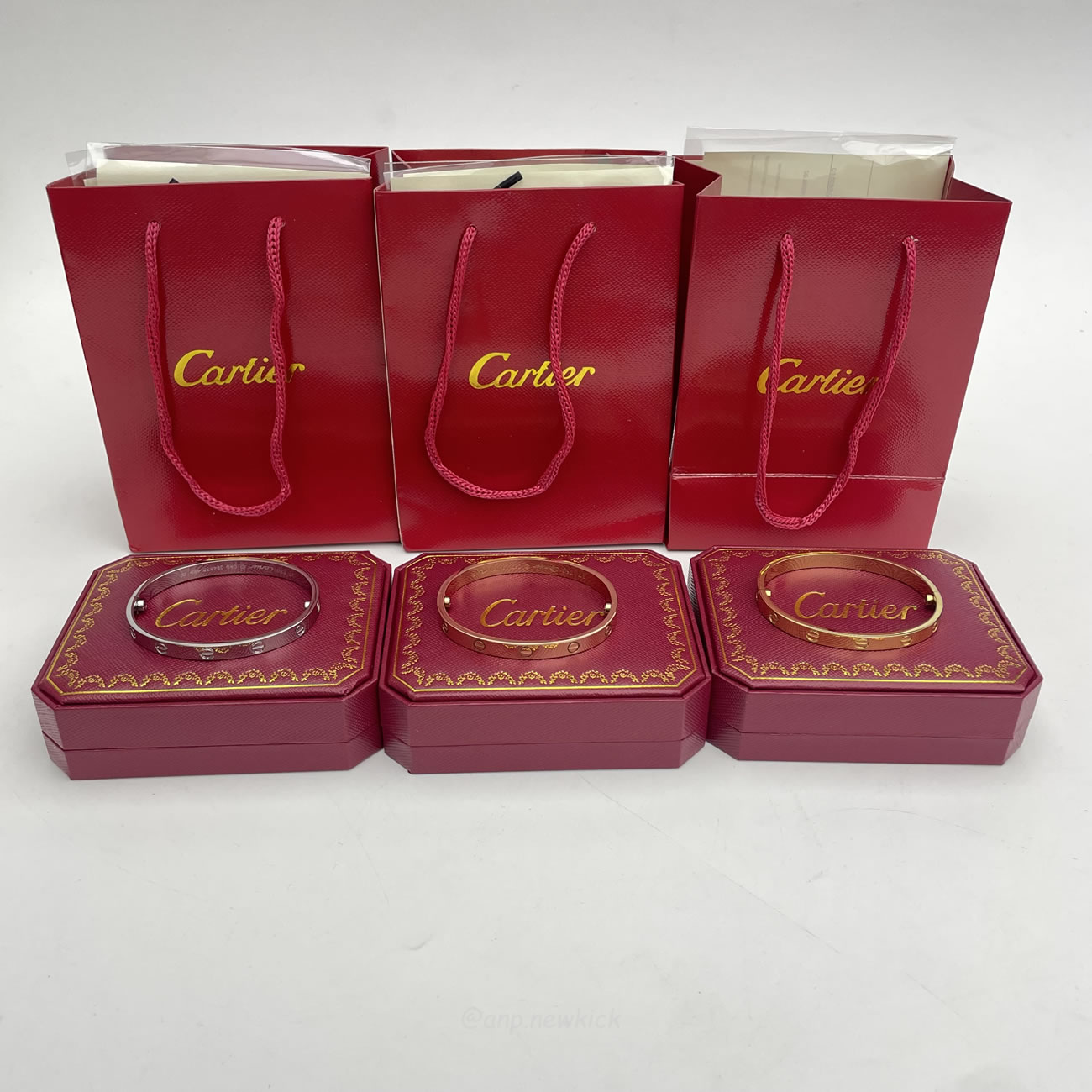 Cartier 18k Love Bracelets Gold Silver Rosegold (8) - www.newkick.vip